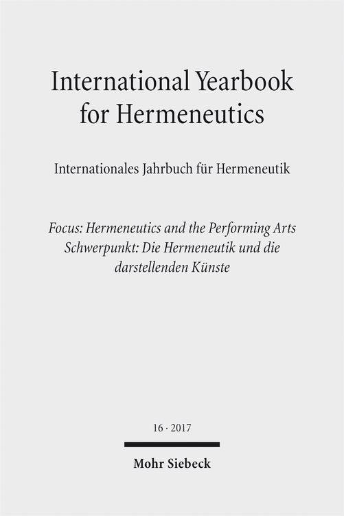 Produktbild: International Yearbook for Hermeneutics / Internationales Jahrbuch f&uuml;r Hermeneutik