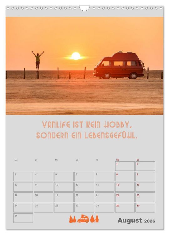 Produktbild: Vanlife - Hotel kann jeder! (Wandkalender 2026 DIN A3 hoch), CALVENDO Monatskalender