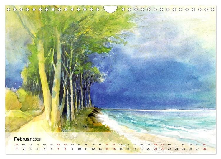 Produktbild: Aquarell auf Reisen - mit Eckard Funck (Wandkalender 2026 DIN A4 quer), CALVENDO Monatskalender