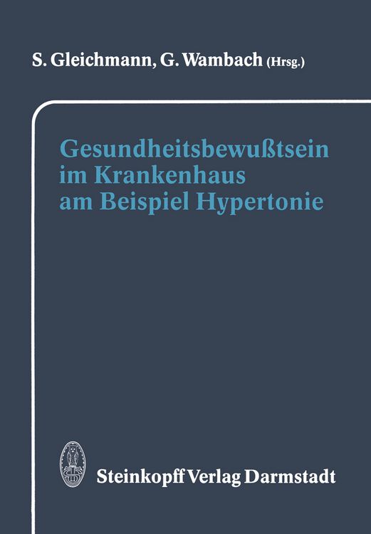 Produktbild: Gesundheitsbewu&szlig;tsein im Krankenhaus am Beispiel Hypertonie