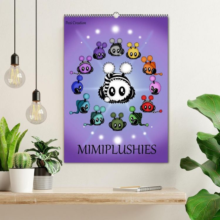Produktbild: Mimiplushies (Wandkalender 2027 DIN A2 hoch), CALVENDO Monatskalender
