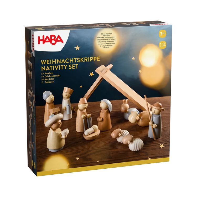 Produktbild: HABA 2014250001 - Weihnachtskrippe, 13-teilig, Holz