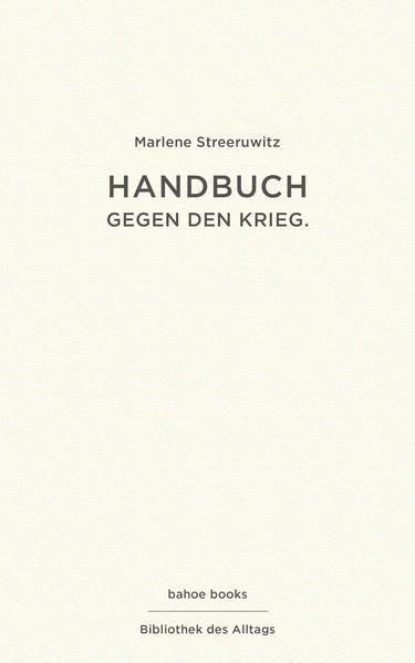Produktbild: Handbuch gegen den Krieg.