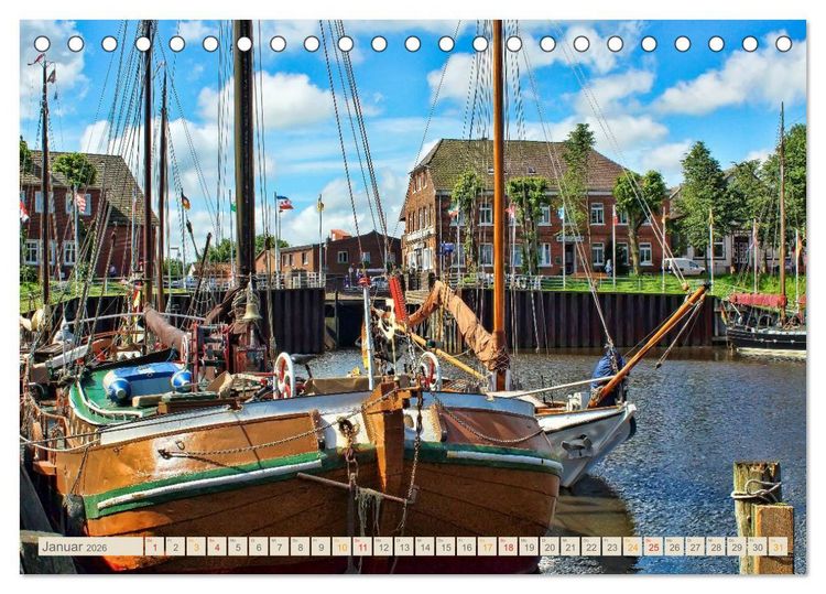 Produktbild: Ostfriesland - der alte Hafen Carolinensiel (Tischkalender 2026 DIN A5 quer), CALVENDO Monatskalender
