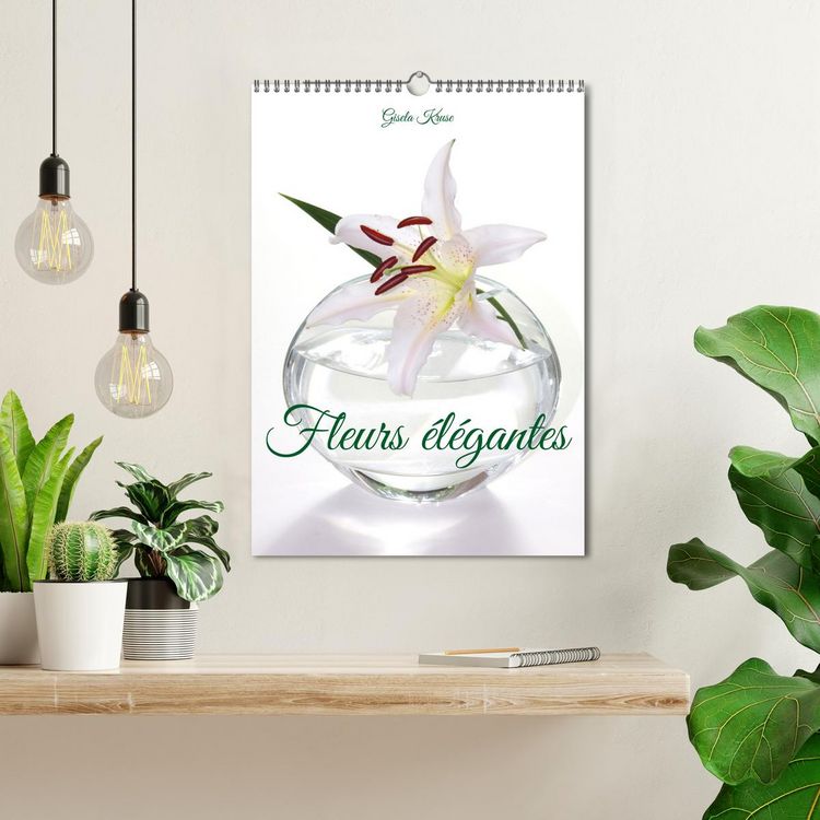 Produktbild: Fleurs &eacute;l&eacute;gantes (Calendrier mural 2026 DIN A3 horizontal), CALVENDO calendrier mensuel