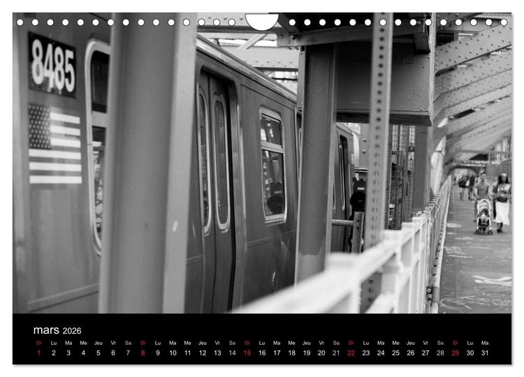 Produktbild: New York en noir et blanc (Calendrier mural 2026 DIN A4 vertical), CALVENDO calendrier mensuel
