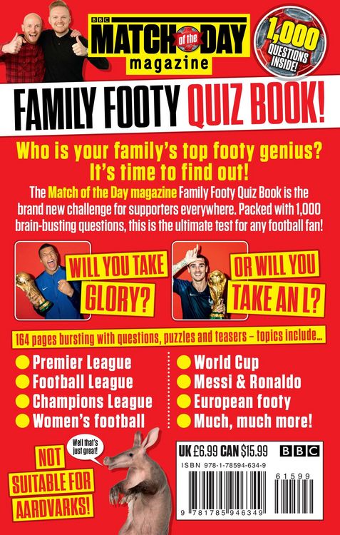 Produktbild: Match of the Day Family Footy Quiz Book