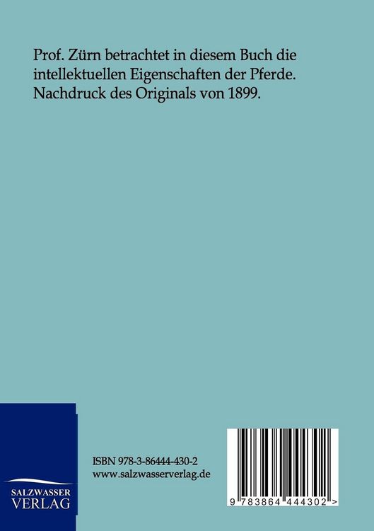 Produktbild: Die intellektuellen Eigenschaften der Pferde