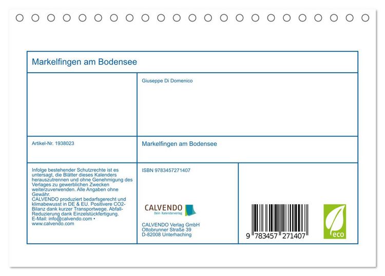 Produktbild: Markelfingen am Bodensee (Tischkalender 2026 DIN A5 quer), CALVENDO Monatskalender
