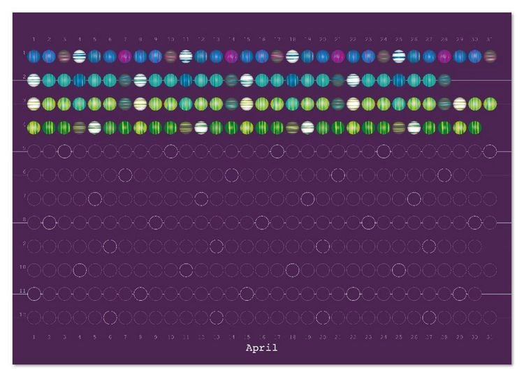 Produktbild: Perlenkalender (hochwertiger Premium Wandkalender 2026 DIN A2 quer), Kunstdruck in Hochglanz