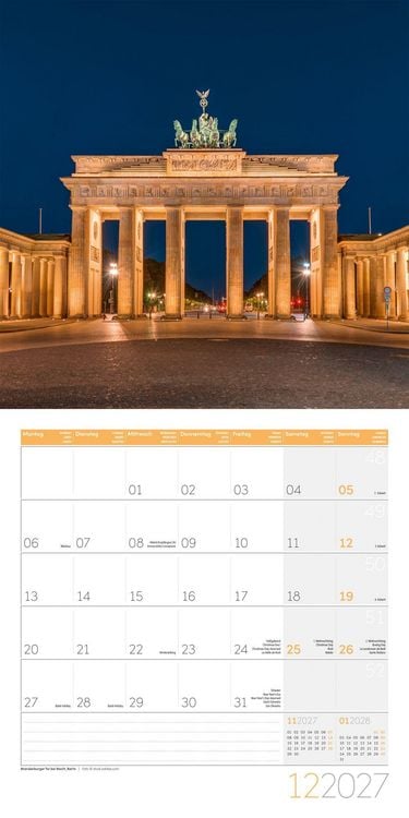 Produktbild: Deutschland Kalender 2027 - 30x30 - Art12