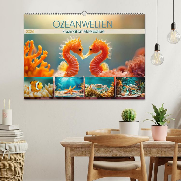 Produktbild: OZEANWELTEN Faszination Meerestiere (Wandkalender 2026 DIN A2 quer), CALVENDO Monatskalender