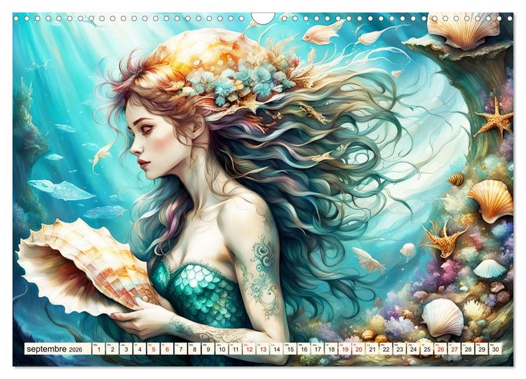 Produktbild: La muse de Pos&eacute;idon (Calendrier mural 2026 DIN A3 vertical), CALVENDO calendrier mensuel