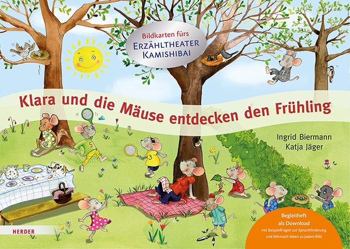 Produktbild: Klara und die M&auml;use entdecken den Fr&uuml;hling. Bildkarten f&uuml;rs Erz&auml;hltheater Kamishibai