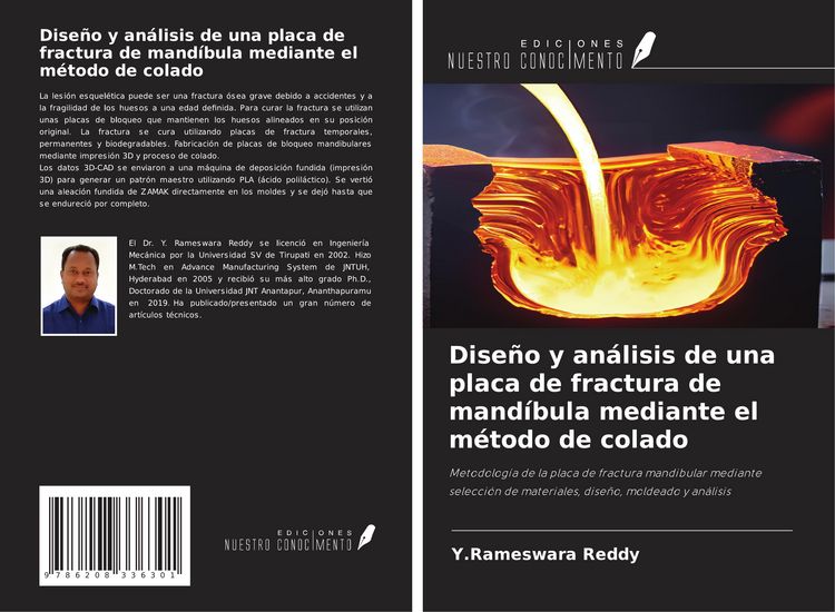 Produktbild: Dise&ntilde;o y an&aacute;lisis de una placa de fractura de mand&iacute;bula mediante el m&eacute;todo de colado