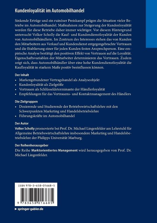 Produktbild: Kundenloyalit&auml;t im Automobilhandel