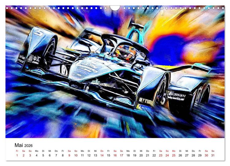 Produktbild: Cars'n'Arts - Digital Artwork von Jean-Louis Glineur (Wandkalender 2026 DIN A3 quer), CALVENDO Monatskalender