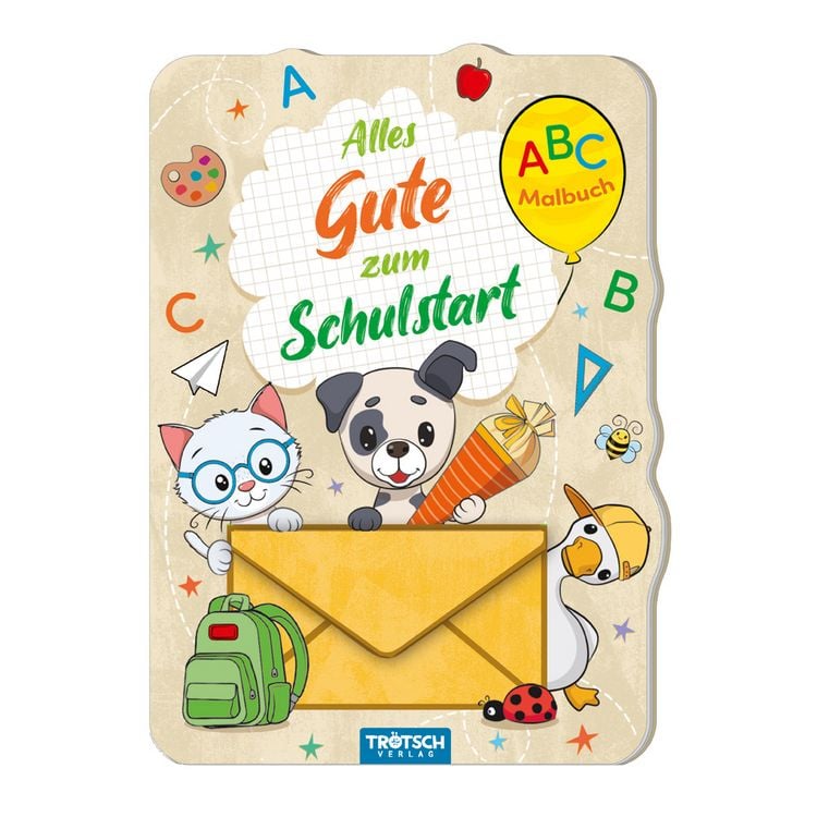 Produktbild: TR&Ouml;TSCH - ABC-Malbuch mit Mini-Umschlag Zum Schulstart Tierfreunde