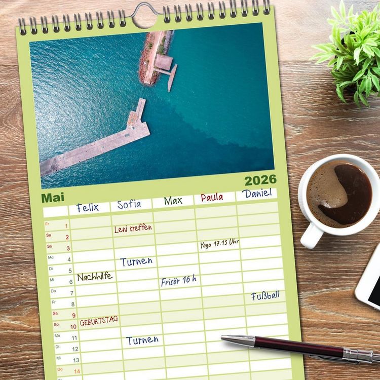 Produktbild: Familienplaner 2026 - Guinea - Das einzigartige Land in Westafrika. mit 5 Spalten (Wandkalender, 21 x 45 cm) CALVENDO