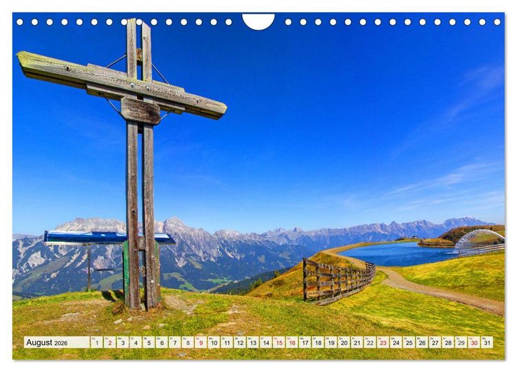 Produktbild: Gr&uuml;&szlig;e aus Saalbach (Wandkalender 2026 DIN A4 quer), CALVENDO Monatskalender