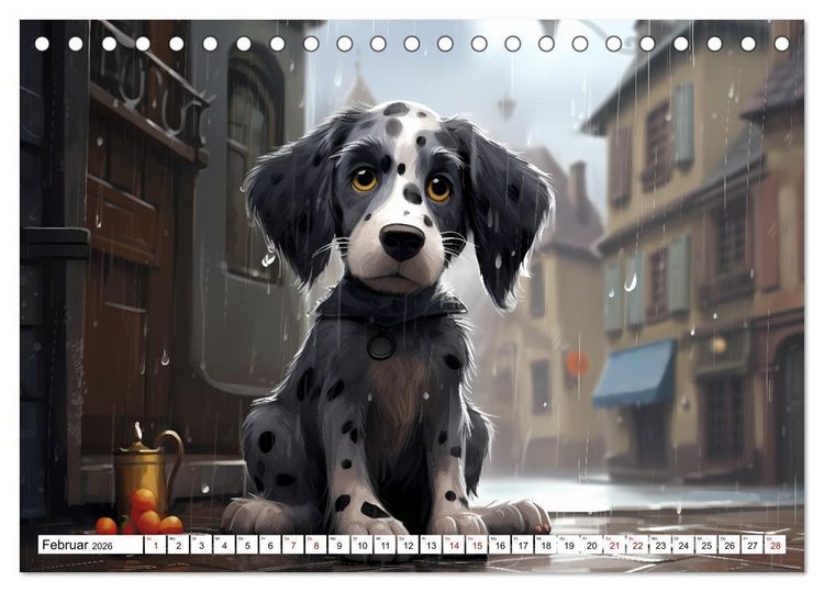 Produktbild: Lustige Comic Hunde (Tischkalender 2026 DIN A5 quer), CALVENDO Monatskalender