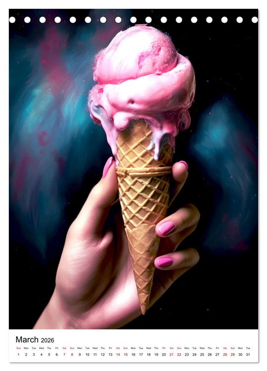 Produktbild: Iced Euphoria (Desk Calendar 2026 DIN A5 portrait), CALVENDO 12 Month DeskCalendar