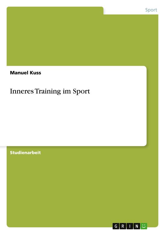 Produktbild: Inneres Training im Sport