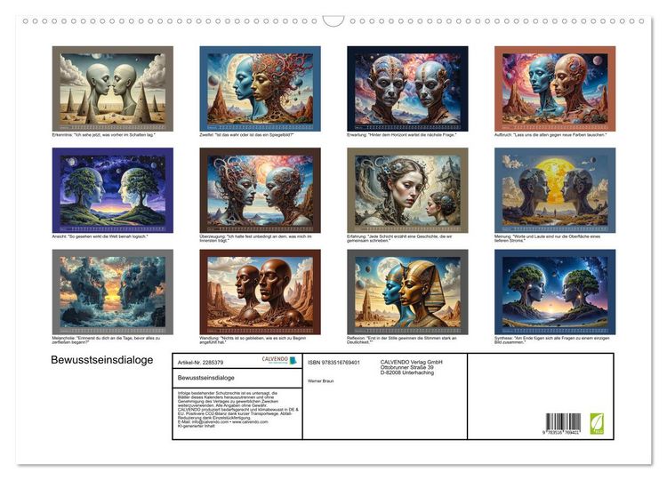 Produktbild: Bewusstseinsdialoge (Wandkalender 2027 DIN A2 quer), CALVENDO Monatskalender