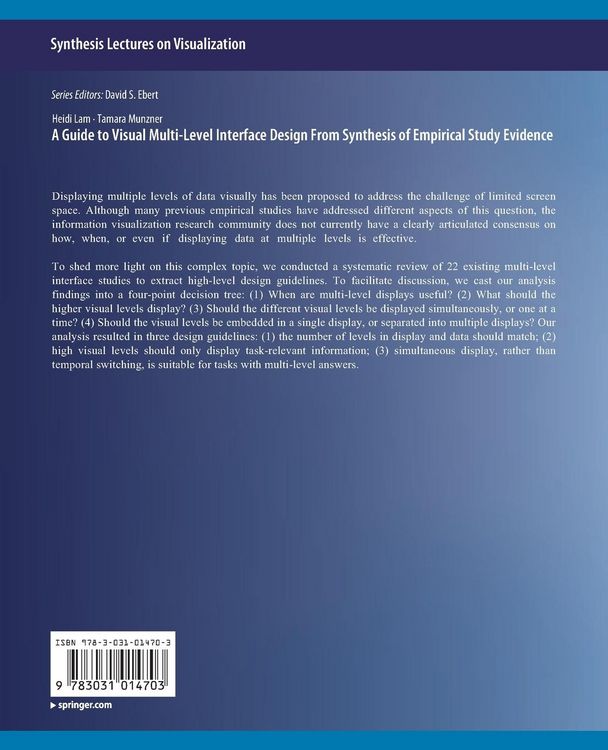 Produktbild: A Guide to Visual Multi-Level Interface Design From Synthesis of Empirical Study Evidence