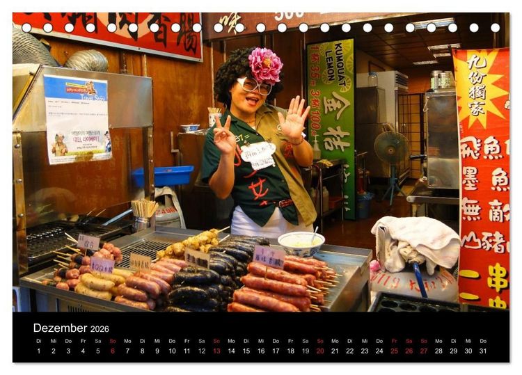 Produktbild: Taiwan kulinarisch erleben (Tischkalender 2026 DIN A5 quer), CALVENDO Monatskalender