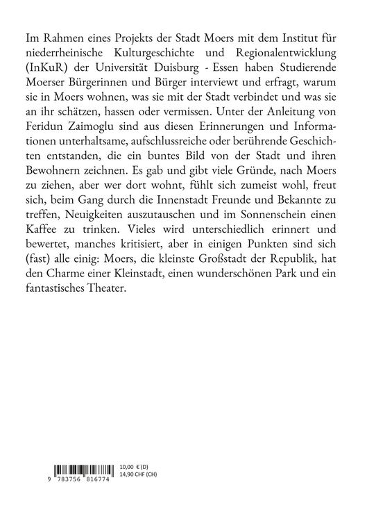 Produktbild: Moers erinnert sich...