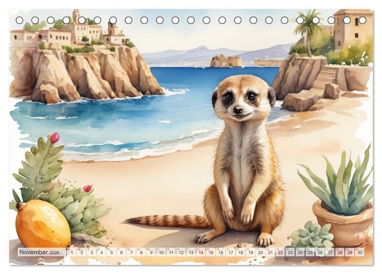 Produktbild: Erdm&auml;nnchen in Italien (Tischkalender 2026 DIN A5 quer), CALVENDO Monatskalender
