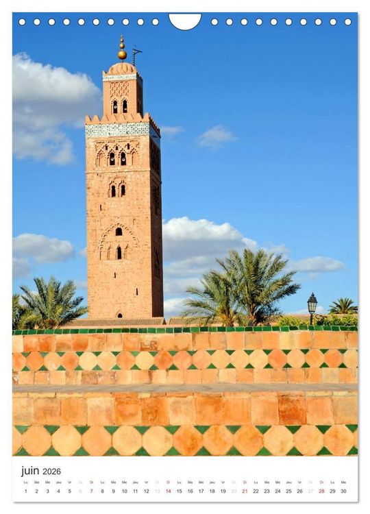 Produktbild: Couleurs Marrakech (Calendrier mural 2026 DIN A4 horizontal), CALVENDO calendrier mensuel