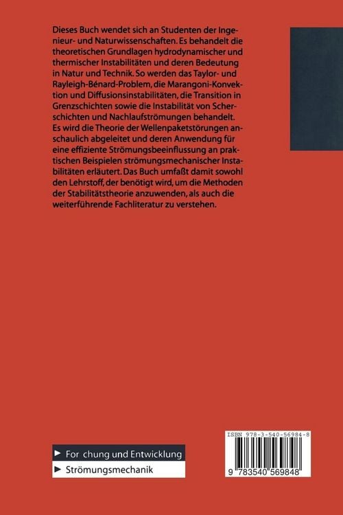 Produktbild: Str&ouml;mungsmechanische Instabilit&auml;ten
