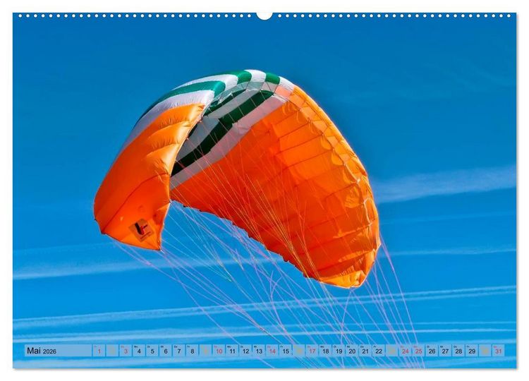 Produktbild: Frei sein - Paragliding (Wandkalender 2026 DIN A2 quer), CALVENDO Monatskalender