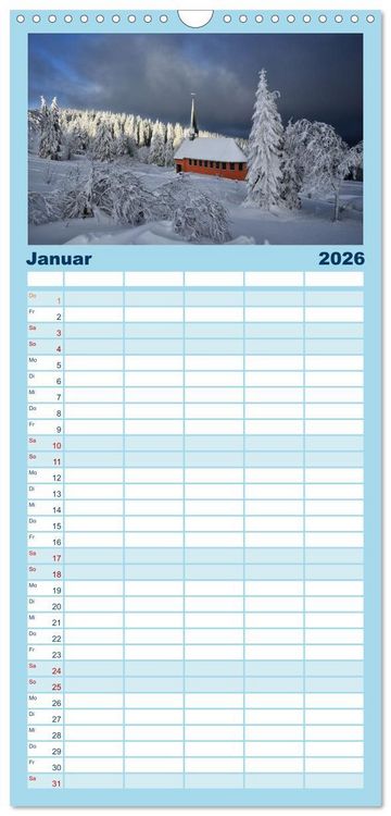 Produktbild: Familienplaner 2026 - Faszination Schwarzwald mit 5 Spalten (Wandkalender, 21 x 45 cm) CALVENDO
