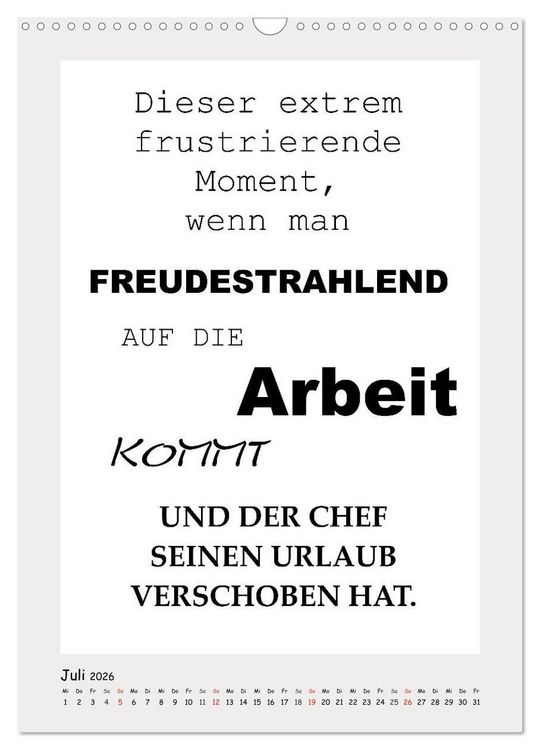 Produktbild: Spr&uuml;chekalender. Witziges f&uuml;rs B&uuml;ro (Wandkalender 2026 DIN A3 hoch), CALVENDO Monatskalender