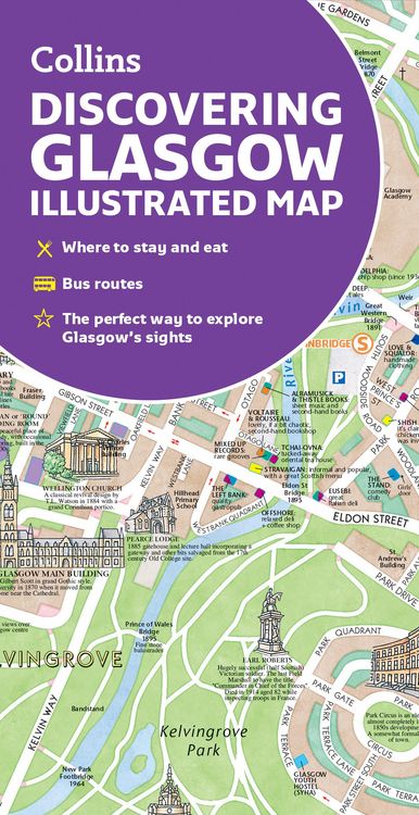 Produktbild: Discovering Glasgow Illustrated Map