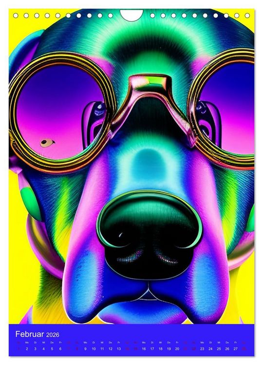 Produktbild: Crazy Neon - Das Farbspektakel (Wandkalender 2026 DIN A4 hoch), CALVENDO Monatskalender