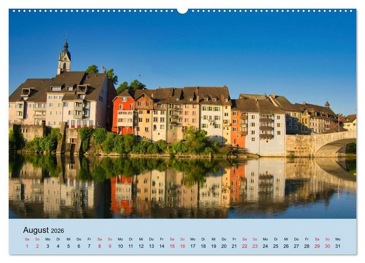 Produktbild: Impressionen vom Hochrhein (hochwertiger Premium Wandkalender 2026 DIN A2 quer), Kunstdruck in Hochglanz