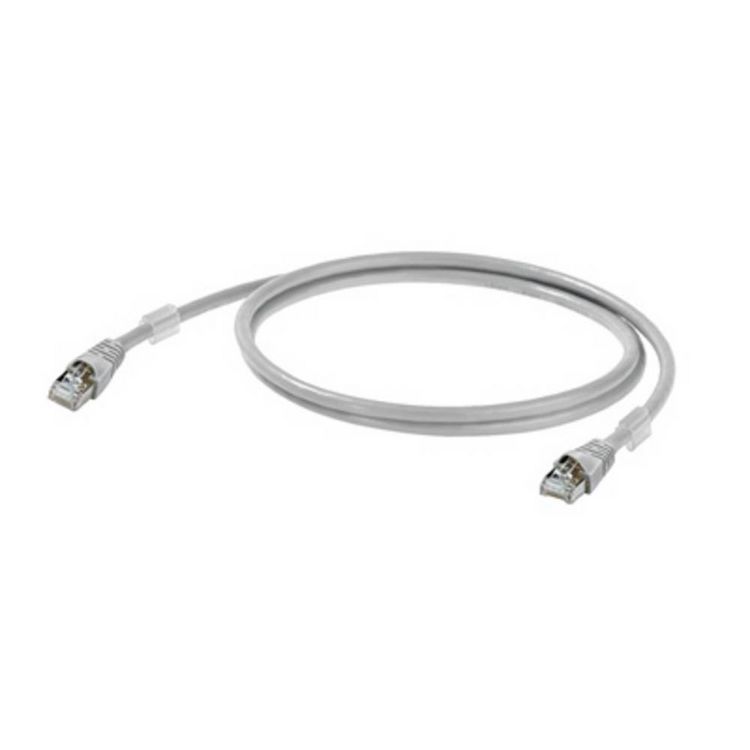 Produktbild: Weidm&uuml;ller 1165940002 RJ45 Patchkabel CAT 6a S/FTP 0.20m Grau UL-zertifiziert 1St.