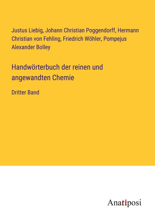 Produktbild: Handw&ouml;rterbuch der reinen und angewandten Chemie