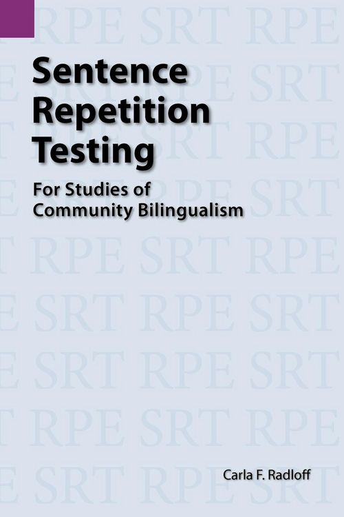Produktbild: Sentence Repetition Testing for Studies of Community Bilingualism