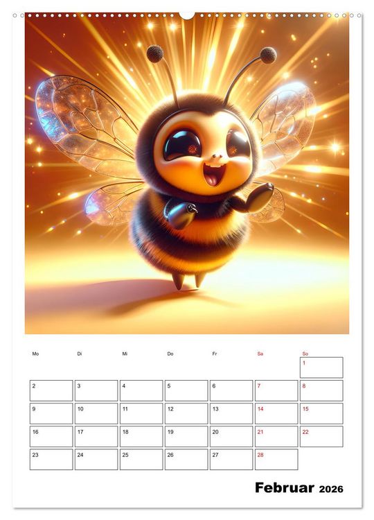 Produktbild: Heitere Insektenwelt (Wandkalender 2026 DIN A2 hoch), CALVENDO Monatskalender