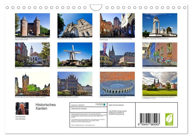 Produktbild: Historisches Xanten (Wandkalender 2026 DIN A4 quer), CALVENDO Monatskalender