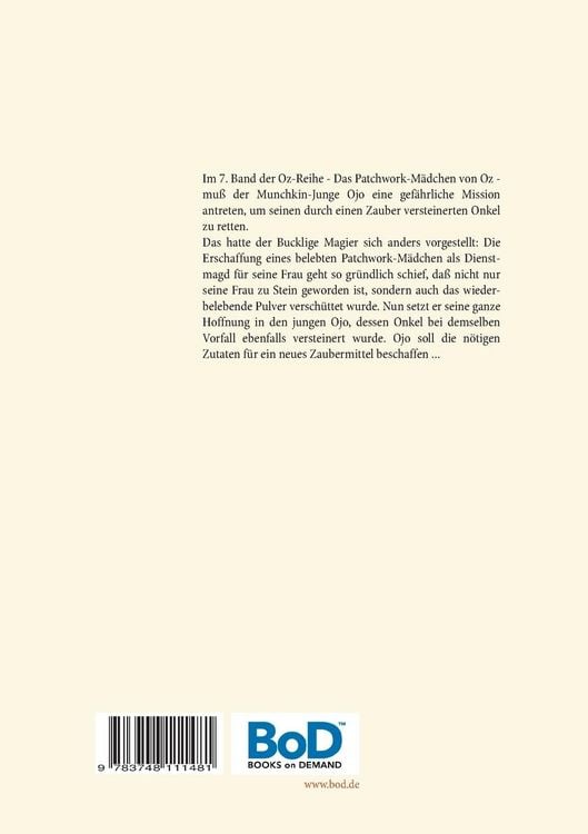 Produktbild: Das Patchwork-M&auml;dchen von Oz - Die Oz-B&uuml;cher Band 7
