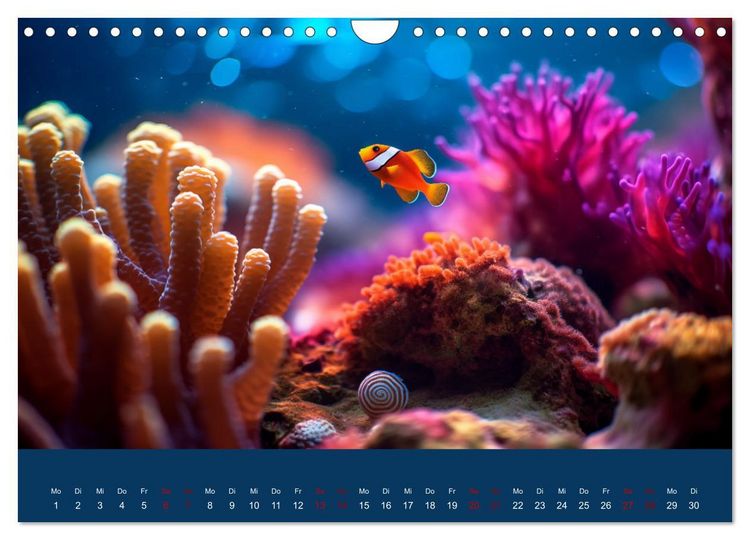Produktbild: Farbenpracht im Ozean - Die Sch&ouml;nheit der Korallen (Wandkalender 2026 DIN A4 quer), CALVENDO Monatskalender