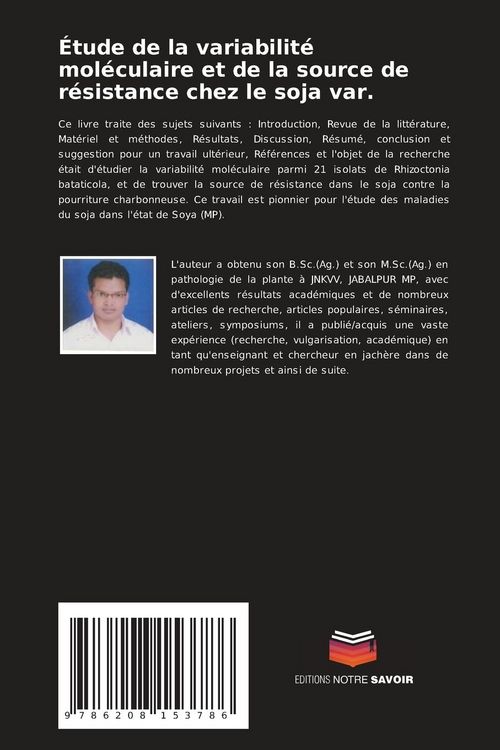 Produktbild: &Eacute;tude de la variabilit&eacute; mol&eacute;culaire et de la source de r&eacute;sistance chez le soja var.