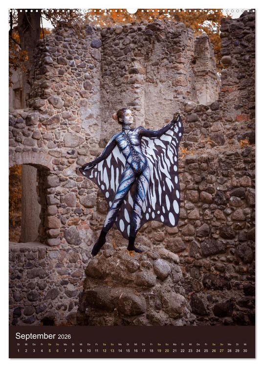 Produktbild: Bodypainting Adventures - Farbe auf nackter Haut (hochwertiger Premium Wandkalender 2026 DIN A2 hoch), Kunstdruck in Hochglanz