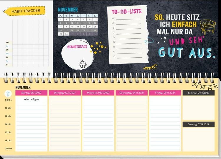 Produktbild: Tischkalender 2027 quer: Am Ende der Nerven ist noch l&auml;ngst nicht Feierabend